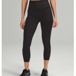 Lululemon Base Pace High-Rise Crop 23” BLACK W6B01S SIZE 12